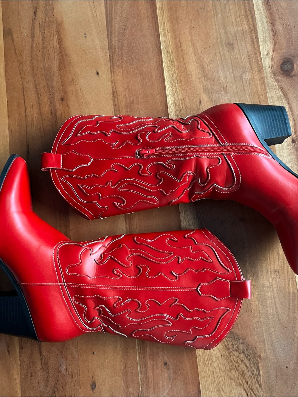 New Look Red Western Boots W9 - Picture 5 of 6